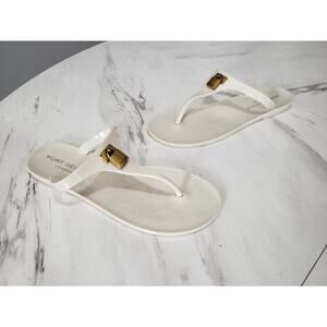 Kurt Geiger Brixton Jelly Sandal White Gold Lock‎ size 37